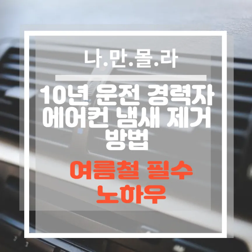 차량 에어컨 냄새 제거 방법: 운전 경력 10년 이상자도 몰랐던 비밀 팁